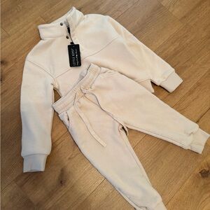 Little Bipsy Cream Kids Jogger Set